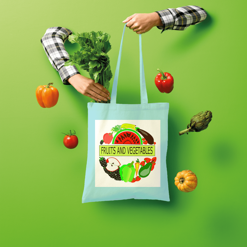 Reusable Multi-functional Fruits And Vegetables Design Shopper Tote Bag - Mercy Abounding