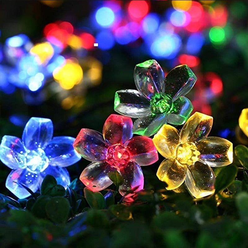 String Led Solar Christmas Lights Home Garden Decor Lamp