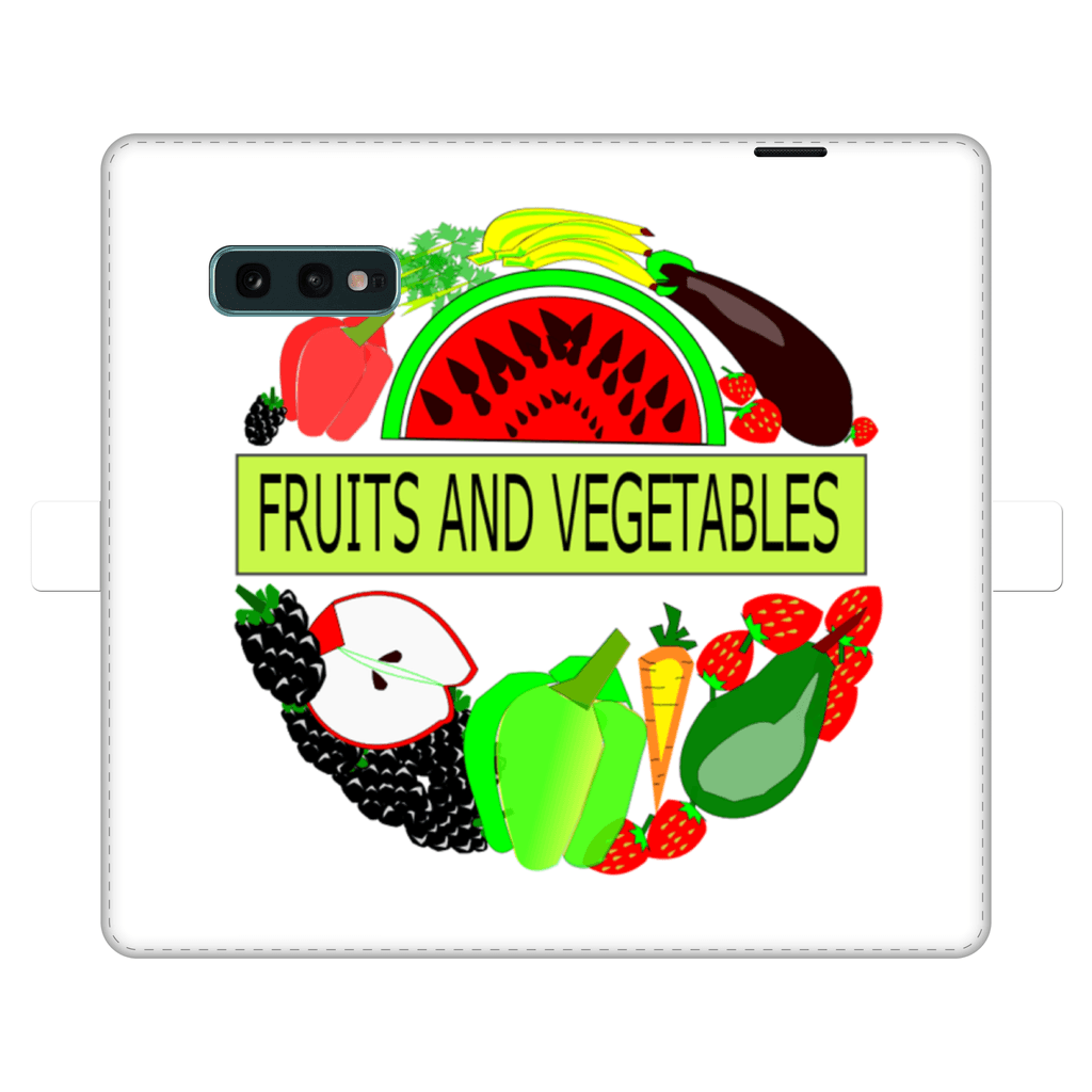 Leather Fruits And Vegetables Design Printed Money Wallet Cases - Mercy Abounding