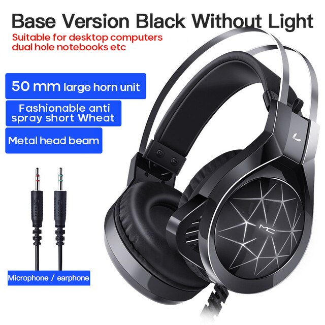 Gaming Headset Breathing Light HiFi Stereo Headphones