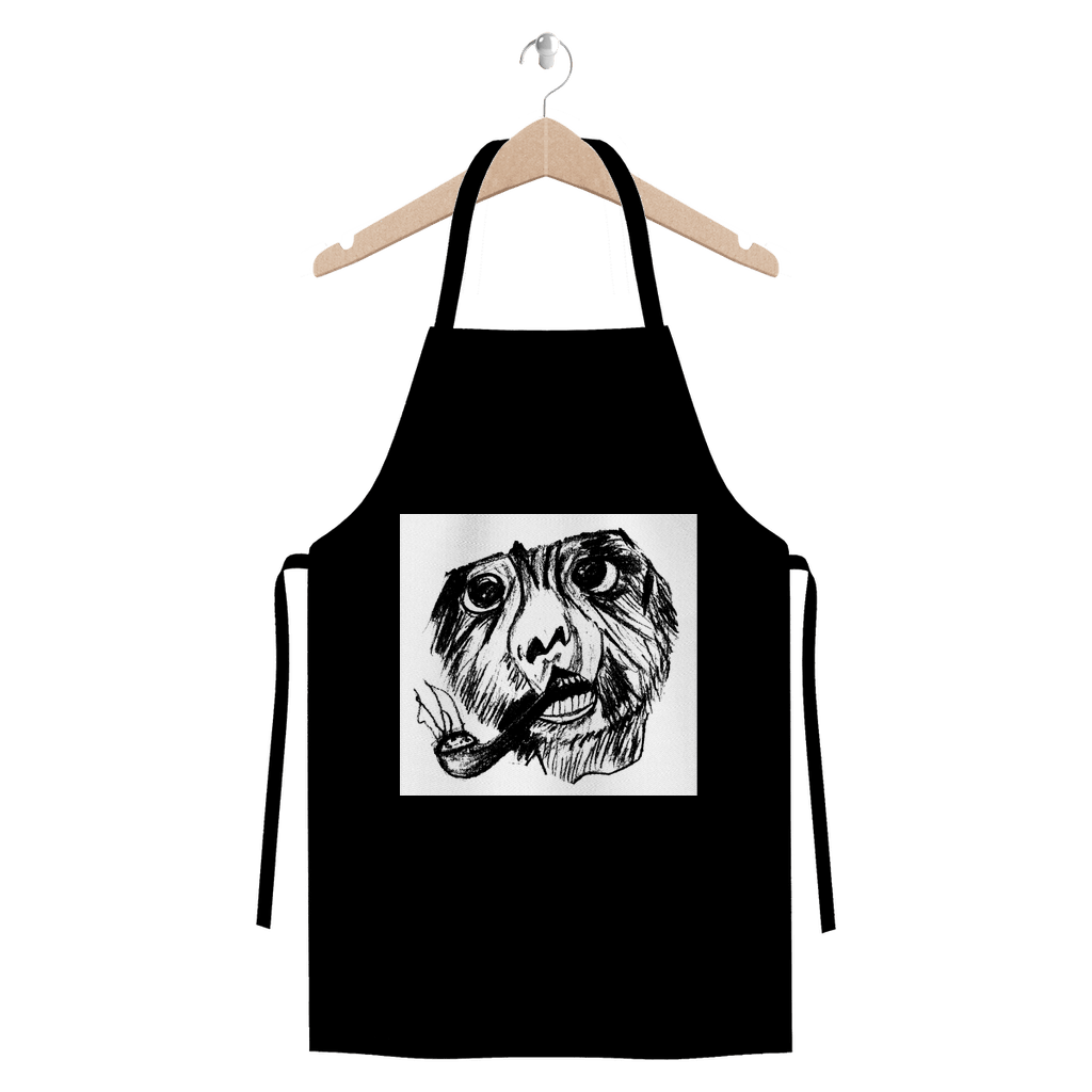 Fabric Smoking Monkey Design Jersey Apron For Kitchen Gift Event - Mercy Abounding