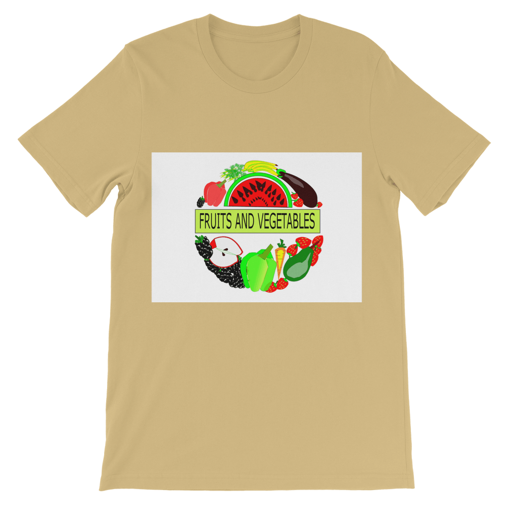 Preshrunk Jersey Fruits And Vegetables Design Classic Kids T-Shirt - Mercy Abounding