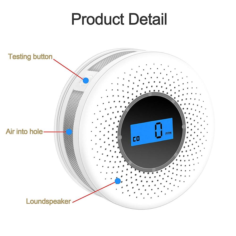 Smoke Fire Carbon Monoxide Detector Battery Operated alarm