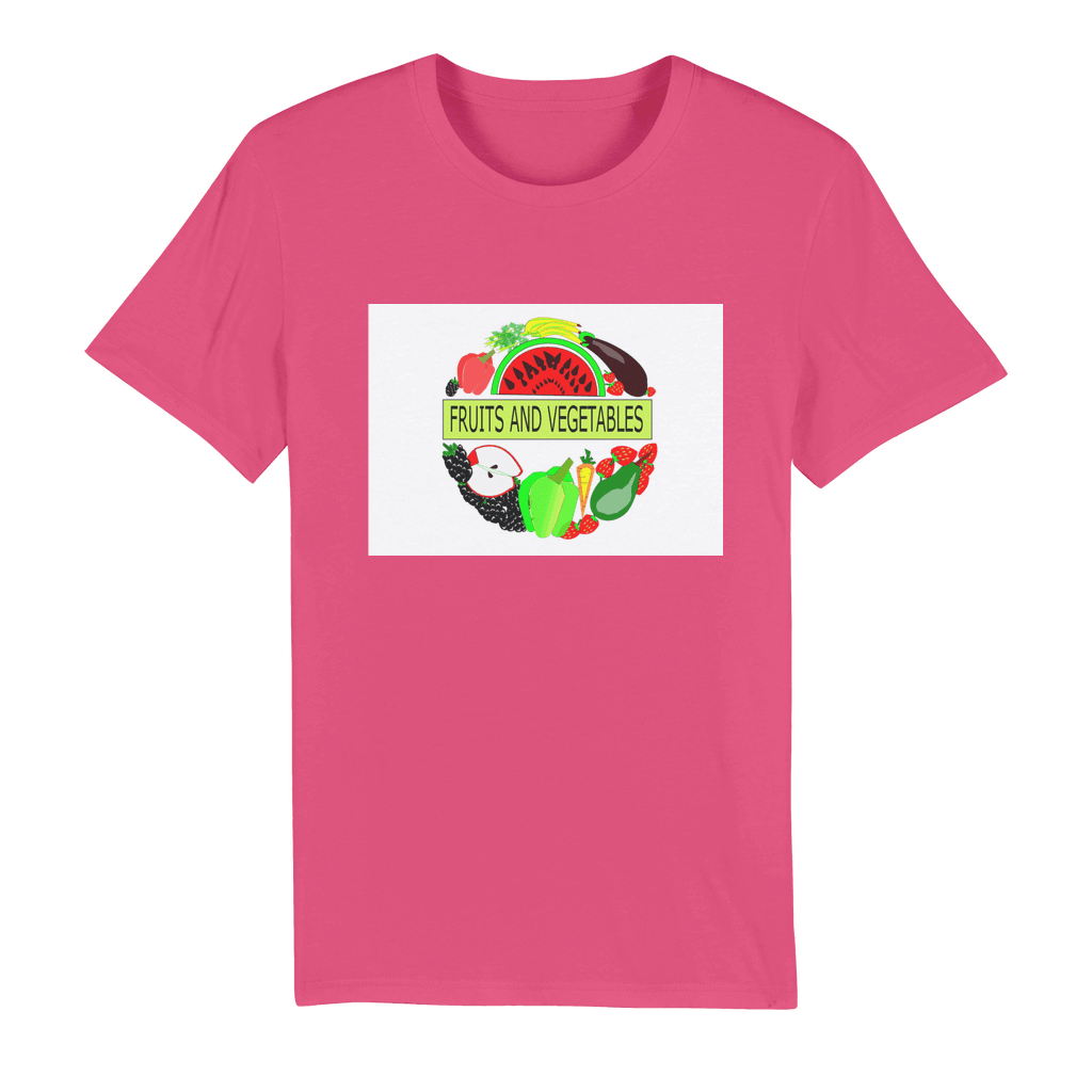 Soft Jersey Fruits And Vegetables Design Adult T-Shirt - Mercy Abounding