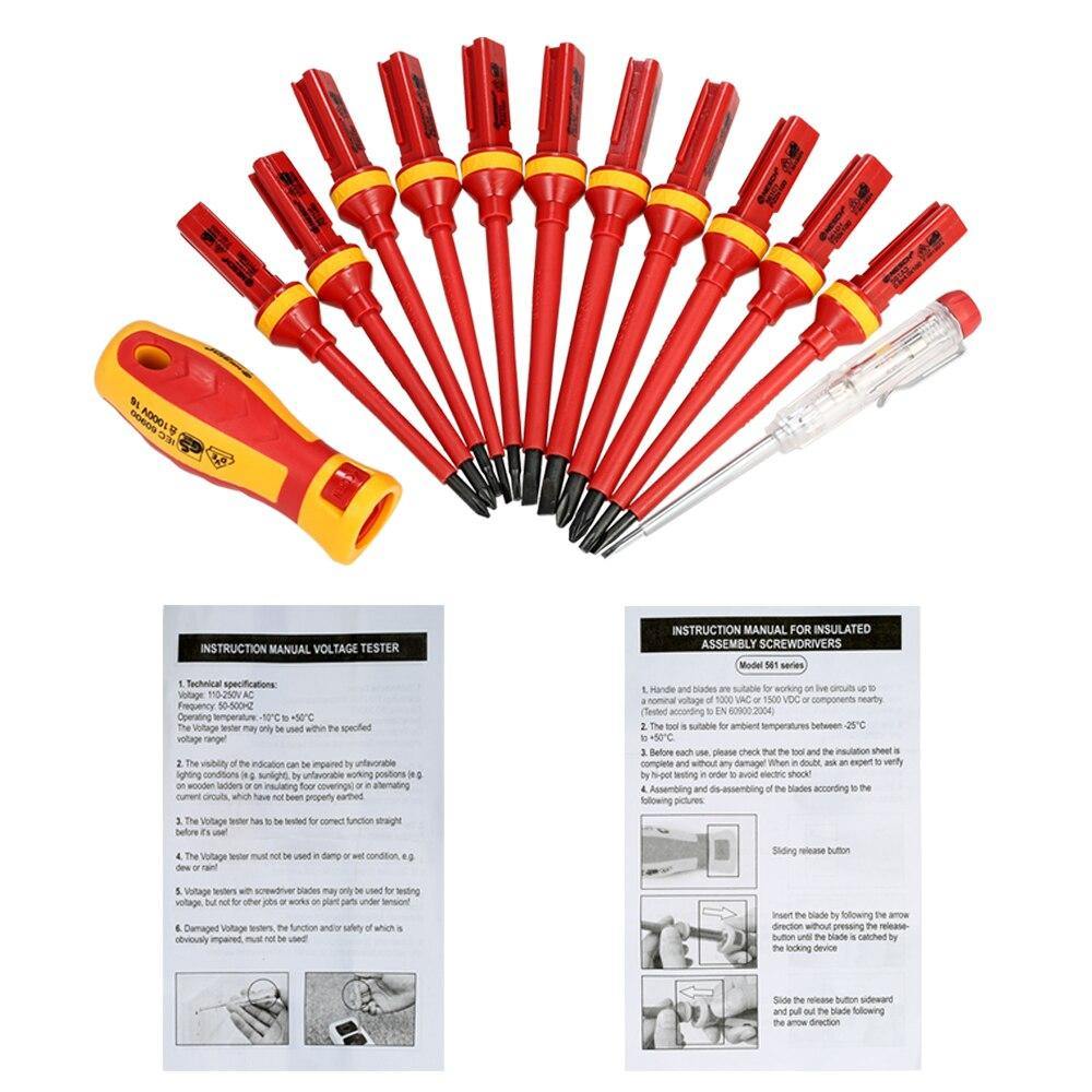 Changeable Screwdrivers Insulated 1000v Phillips Bits 7/13pcs Set - Mercy Abounding