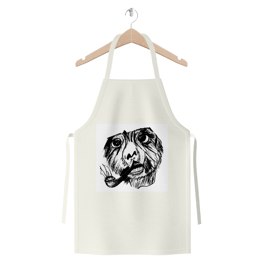 Fabric Smoking Monkey Design Jersey Apron For Kitchen Gift Event - Mercy Abounding
