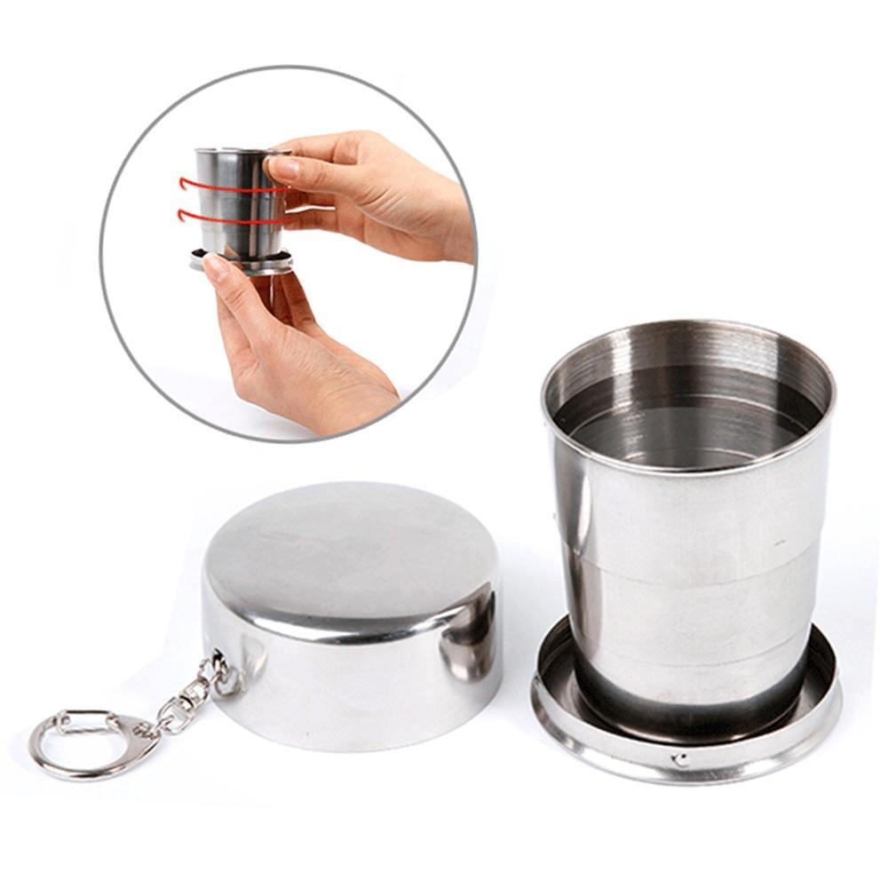 Collapsible Camping Stainless Travel Cup 1pcs - Mercy Abounding