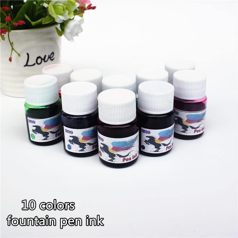 Ink Fountain Pen Bottle Cartridges 15ML 10 colors, Stationary & Office Supplies - Mercy Abounding