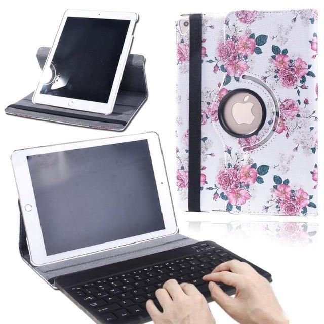 Keyboard Ipad Air1/2  pro 9,7 Wireless Case Rotating 360, Phones & Tablets - Mercy Abounding