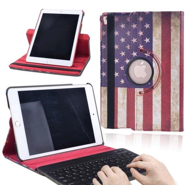 Keyboard Ipad Air1/2  pro 9,7 Wireless Case Rotating 360, Phones & Tablets - Mercy Abounding