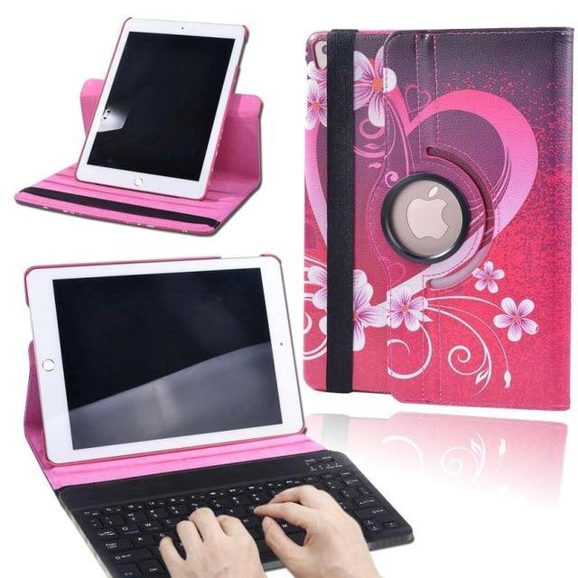 Keyboard Ipad Air1/2  pro 9,7 Wireless Case Rotating 360, Phones & Tablets - Mercy Abounding