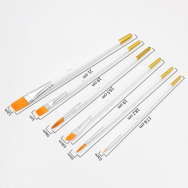 Paint Brushes Set Nylon Hair Art & Craft 6 Pcs: Art & Craft - Mercy Abounding