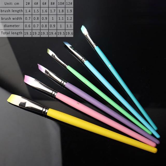 Paint Brushes Set Nylon Hair Art & Craft 6 Pcs: Art & Craft - Mercy Abounding